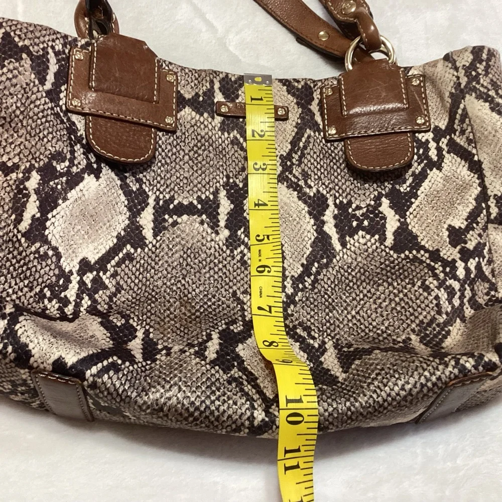 Kate Spade New York Snakeskin/Python Print Tote Bag - PXRU0584 Tan/Brown - Picture 11 of 16